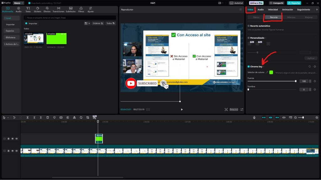 Como remover fondo en animación de like y suscribirse a canal de youtube con capcut